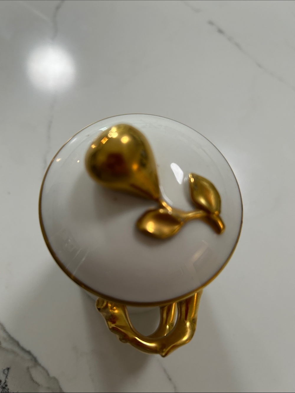 Fitz and Floyd Jam Jar with Gold Fruit Accent - Picture 2 of 3
